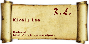 Király Lea névjegykártya